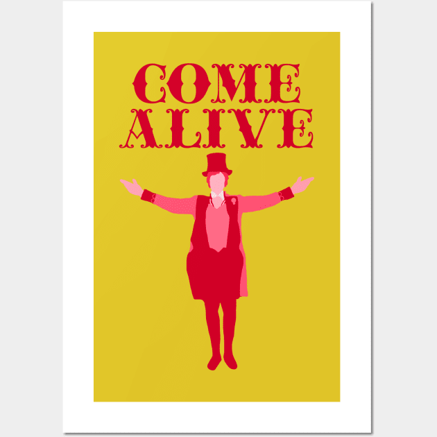 Red-Come Alive Greatest Showman Design Wall Art by jabberdashery